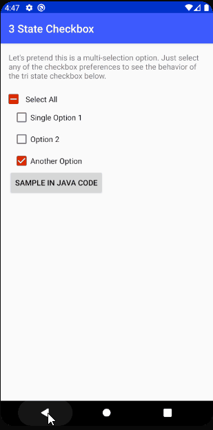 Three State Checkbox